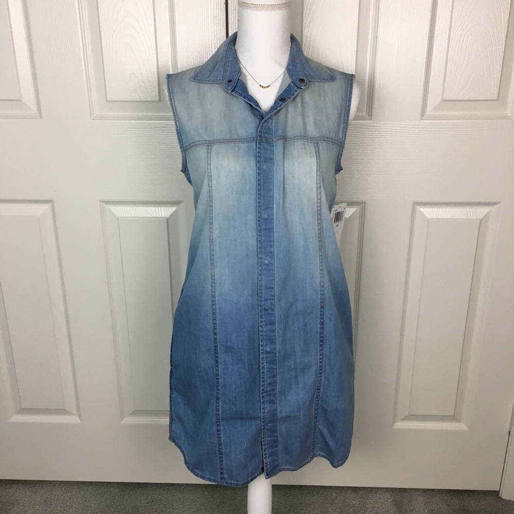 New Hudson Knee Length Denim Jules Dress XS